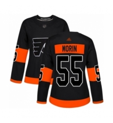 Women's Philadelphia Flyers #55 Samuel Morin Authentic Black Alternate Hockey Jersey