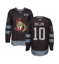 Men's Ottawa Senators #10 Anthony Duclair Authentic Black 1917-2017 100th Anniversary Hockey Jersey