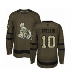 Men's Ottawa Senators #10 Anthony Duclair Authentic Green Salute to Service Hockey Jersey