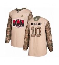 Youth Ottawa Senators #10 Anthony Duclair Authentic Camo Veterans Day Practice Hockey Jersey