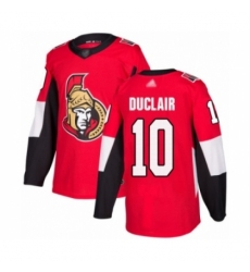 Youth Ottawa Senators #10 Anthony Duclair Authentic Red Home Hockey Jersey