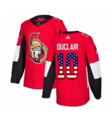 Youth Ottawa Senators #10 Anthony Duclair Authentic Red USA Flag Fashion Hockey Jersey