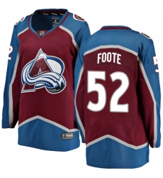Women's Colorado Avalanche #52 Adam Foote Fanatics Branded Maroon Home Breakaway NHL Jersey