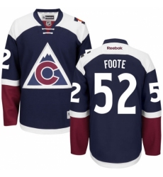 Youth Reebok Colorado Avalanche #52 Adam Foote Premier Blue Third NHL Jersey