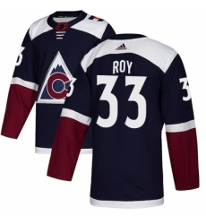 Men's Adidas Colorado Avalanche #33 Patrick Roy Authentic Navy Blue Alternate NHL Jersey