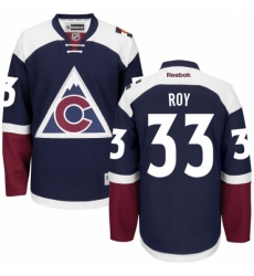 Women's Reebok Colorado Avalanche #33 Patrick Roy Authentic Blue Third NHL Jersey