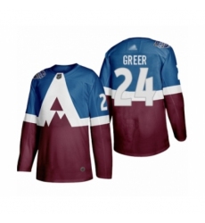 Women's Colorado Avalanche #24 A.J. Greer Authentic Burgundy Blue 2020 Stadium Series Hockey Jersey