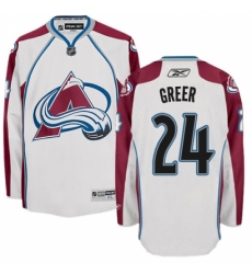 Women's Reebok Colorado Avalanche #24 A.J. Greer Authentic White Away NHL Jersey