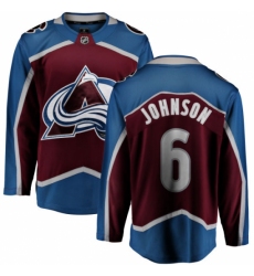 Men's Colorado Avalanche #6 Erik Johnson Fanatics Branded Maroon Home Breakaway NHL Jersey