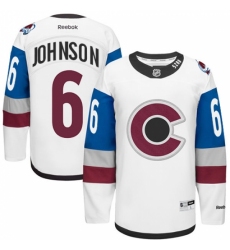 Men's Reebok Colorado Avalanche #6 Erik Johnson Premier White 2016 Stadium Series NHL Jersey