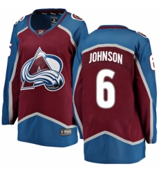 Women's Colorado Avalanche #6 Erik Johnson Fanatics Branded Maroon Home Breakaway NHL Jersey