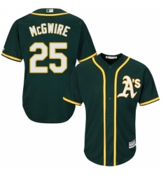 Men's Majestic Oakland Athletics #25 Mark McGwire Replica Green Alternate 1 Cool Base MLB Jersey