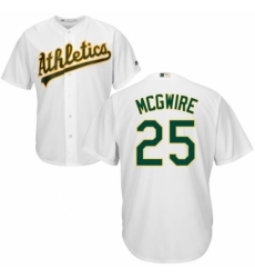 Men's Majestic Oakland Athletics #25 Mark McGwire Replica White Home Cool Base MLB Jersey