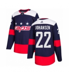 Youth Washington Capitals #22 Lucas Johansen Authentic Navy Blue 2018 Stadium Series Hockey Jersey