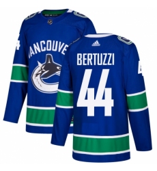 Men's Adidas Vancouver Canucks #44 Todd Bertuzzi Authentic Blue Home NHL Jersey