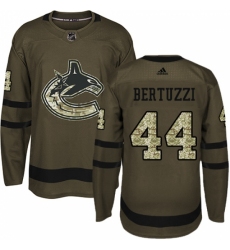 Men's Adidas Vancouver Canucks #44 Todd Bertuzzi Authentic Green Salute to Service NHL Jersey