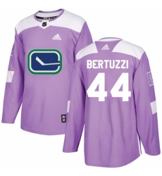 Men's Adidas Vancouver Canucks #44 Todd Bertuzzi Authentic Purple Fights Cancer Practice NHL Jersey