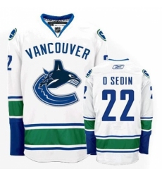 Men's Reebok Vancouver Canucks #22 Daniel Sedin Authentic White Away NHL Jersey