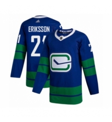 Men's Vancouver Canucks #21 Loui Eriksson Authentic Royal Blue Alternate Hockey Jersey