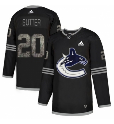 Men's Adidas Vancouver Canucks #20 Brandon Sutter Black Authentic Classic Stitched NHL Jersey