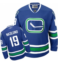 Men's Reebok Vancouver Canucks #19 Markus Naslund Authentic Royal Blue Third NHL Jersey