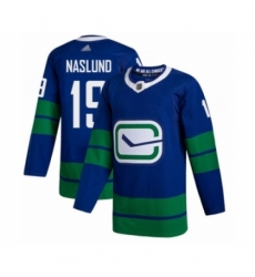 Men's Vancouver Canucks #19 Markus Naslund Authentic Royal Blue Alternate Hockey Jersey