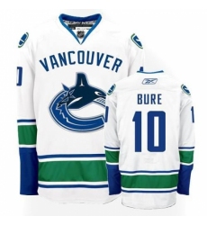 Men's Reebok Vancouver Canucks #10 Pavel Bure Authentic White Away NHL Jersey