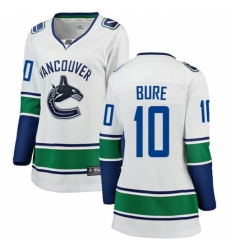 Women's Vancouver Canucks #10 Pavel Bure Fanatics Branded White Away Breakaway NHL Jersey