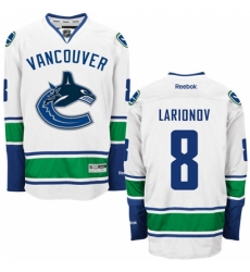 Men's Reebok Vancouver Canucks #8 Igor Larionov Authentic White Away NHL Jersey