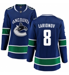 Women's Vancouver Canucks #8 Igor Larionov Fanatics Branded Blue Home Breakaway NHL Jersey