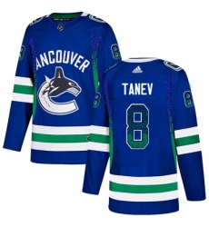 Men's Adidas Vancouver Canucks #8 Christopher Tanev Authentic Blue Drift Fashion NHL Jersey