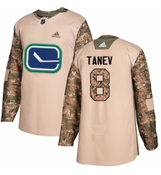 Men's Adidas Vancouver Canucks #8 Christopher Tanev Authentic Camo Veterans Day Practice NHL Jersey