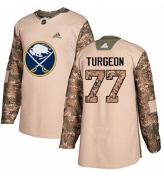 Men's Adidas Buffalo Sabres #77 Pierre Turgeon Authentic Camo Veterans Day Practice NHL Jersey