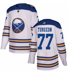 Men's Adidas Buffalo Sabres #77 Pierre Turgeon Authentic White 2018 Winter Classic NHL Jersey