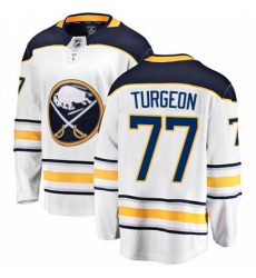 Men's Buffalo Sabres #77 Pierre Turgeon Fanatics Branded White Away Breakaway NHL Jersey