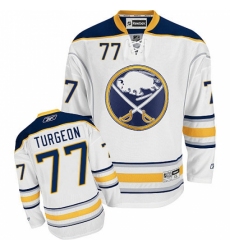 Men's Reebok Buffalo Sabres #77 Pierre Turgeon Authentic White Away NHL Jersey