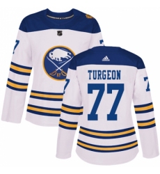 Women's Adidas Buffalo Sabres #77 Pierre Turgeon Authentic White 2018 Winter Classic NHL Jersey