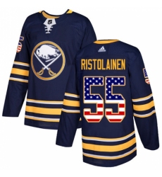 Men's Adidas Buffalo Sabres #55 Rasmus Ristolainen Authentic Navy Blue USA Flag Fashion NHL Jersey