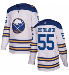 Men's Adidas Buffalo Sabres #55 Rasmus Ristolainen Authentic White 2018 Winter Classic NHL Jersey