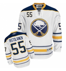 Women's Reebok Buffalo Sabres #55 Rasmus Ristolainen Authentic White Away NHL Jersey