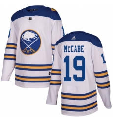 Youth Adidas Buffalo Sabres #19 Jake McCabe Authentic White 2018 Winter Classic NHL Jersey