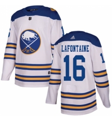 Men's Adidas Buffalo Sabres #16 Pat Lafontaine Authentic White 2018 Winter Classic NHL Jersey