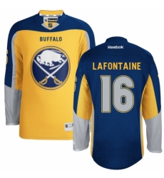 Men's Reebok Buffalo Sabres #16 Pat Lafontaine Authentic Gold New Third NHL Jersey