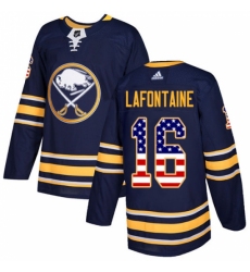 Youth Adidas Buffalo Sabres #16 Pat Lafontaine Authentic Navy Blue USA Flag Fashion NHL Jersey