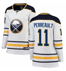 Women's Buffalo Sabres #11 Gilbert Perreault Fanatics Branded White Away Breakaway NHL Jersey