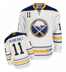 Women's Reebok Buffalo Sabres #11 Gilbert Perreault Authentic White Away NHL Jersey