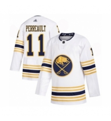 Youth Buffalo Sabres #11 Gilbert Perreault Authentic White 50th Season Hockey Jersey