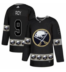 Men's Adidas Buffalo Sabres #9 Derek Roy Authentic Black Team Logo Fashion NHL Jersey