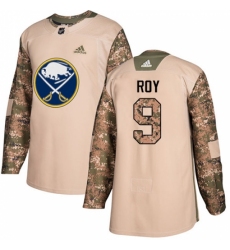 Men's Adidas Buffalo Sabres #9 Derek Roy Authentic Camo Veterans Day Practice NHL Jersey