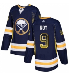 Men's Adidas Buffalo Sabres #9 Derek Roy Authentic Navy Blue Drift Fashion NHL Jersey